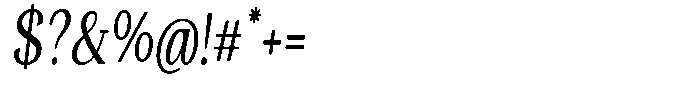 Gafisah Round Condensed Slant Font OTHER CHARS