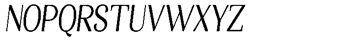 Gafisah Round Condensed Slant Font UPPERCASE