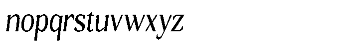Gafisah Round Condensed Slant Font LOWERCASE