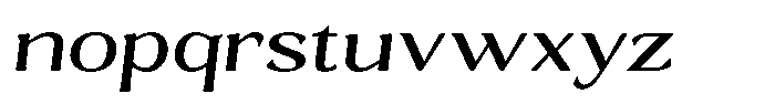 Gafisah Round Expanded Slant Font LOWERCASE