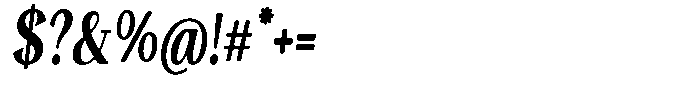 Gafisah Round Extra Bold Condensed Slant Font OTHER CHARS