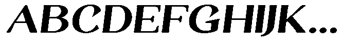 Gafisah Round Extra Bold Expanded Slant Font UPPERCASE