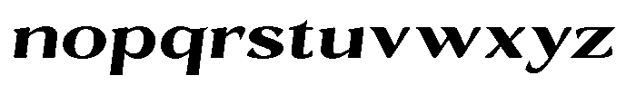 Gafisah Round Extra Bold Expanded Slant Font LOWERCASE