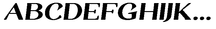 Gafisah Round Extra Bold Extra Expanded Slant Font UPPERCASE