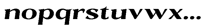 Gafisah Round Extra Bold Extra Expanded Slant Font LOWERCASE
