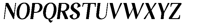 Gafisah Round Extra Bold Semi Condensed Slant Font UPPERCASE
