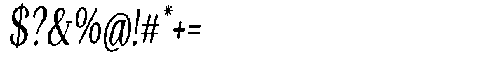 Gafisah Round Extra Condensed Slant Font OTHER CHARS