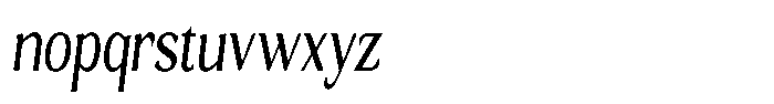 Gafisah Round Extra Condensed Slant Font LOWERCASE