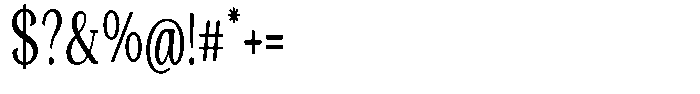 Gafisah Round Extra Condensed Font OTHER CHARS