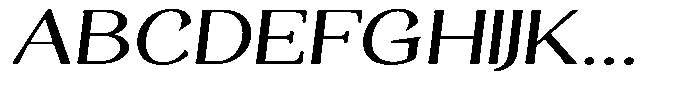Gafisah Round Extra Expanded Slant Font UPPERCASE