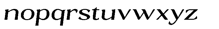 Gafisah Round Extra Expanded Slant Font LOWERCASE