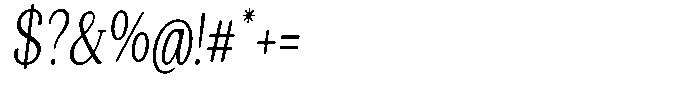 Gafisah Round Extra Light Condensed Slant Font OTHER CHARS
