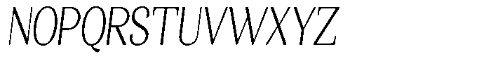 Gafisah Round Extra Light Condensed Slant Font UPPERCASE