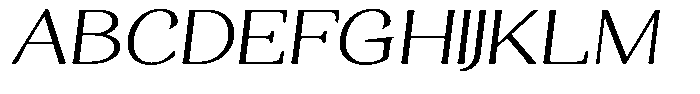 Gafisah Round Extra Light Expanded Slant Font UPPERCASE