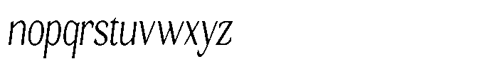Gafisah Round Extra Light Extra Condensed Sl Font LOWERCASE