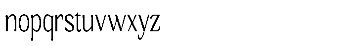 Gafisah Round Extra Light Extra Condensed Font LOWERCASE
