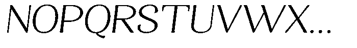Gafisah Round Extra Light Semi Expanded Slant Font UPPERCASE