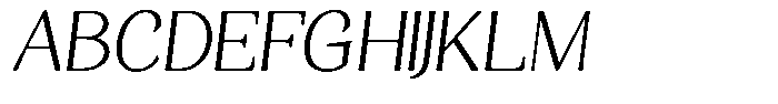 Gafisah Round Extra Light Slant Font UPPERCASE