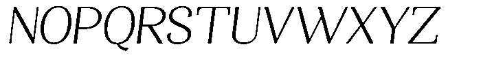 Gafisah Round Extra Light Slant Font UPPERCASE