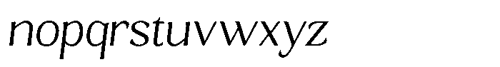 Gafisah Round Extra Light Slant Font LOWERCASE