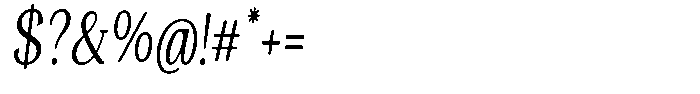 Gafisah Round Light Condensed Slant Font OTHER CHARS