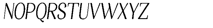 Gafisah Round Light Condensed Slant Font UPPERCASE