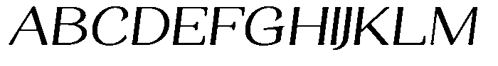 Gafisah Round Light Expanded Slant Font UPPERCASE