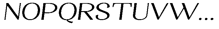 Gafisah Round Light Expanded Slant Font UPPERCASE