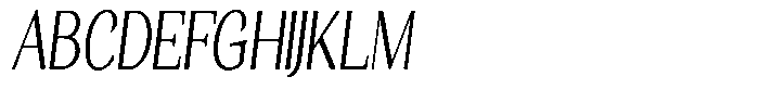 Gafisah Round Light Extra Condensed Slant Font UPPERCASE