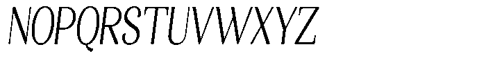 Gafisah Round Light Extra Condensed Slant Font UPPERCASE