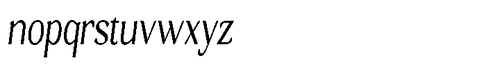 Gafisah Round Light Extra Condensed Slant Font LOWERCASE