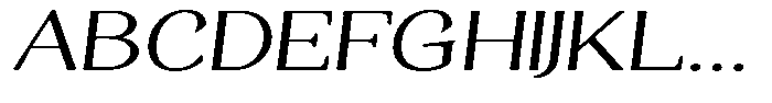 Gafisah Round Light Extra Expanded Slant Font UPPERCASE