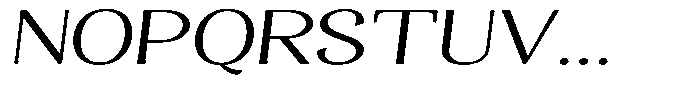 Gafisah Round Light Extra Expanded Slant Font UPPERCASE