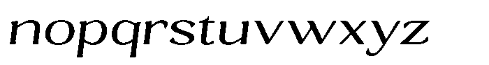 Gafisah Round Light Extra Expanded Slant Font LOWERCASE