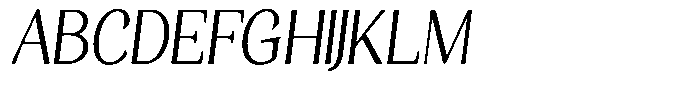 Gafisah Round Light Semi Condensed Slant Font UPPERCASE