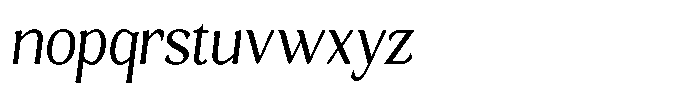 Gafisah Round Light Semi Condensed Slant Font LOWERCASE