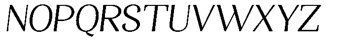 Gafisah Round Light Slant Font UPPERCASE