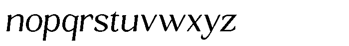 Gafisah Round Light Slant Font LOWERCASE