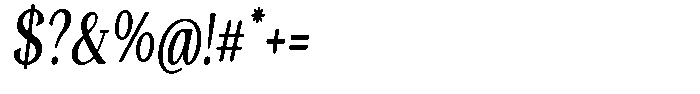 Gafisah Round Medium Condensed Slant Font OTHER CHARS