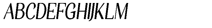 Gafisah Round Medium Condensed Slant Font UPPERCASE