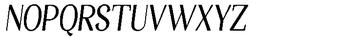 Gafisah Round Medium Condensed Slant Font UPPERCASE