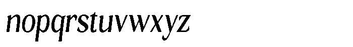 Gafisah Round Medium Condensed Slant Font LOWERCASE