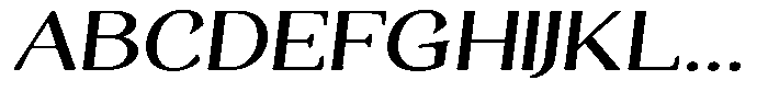 Gafisah Round Medium Expanded Slant Font UPPERCASE