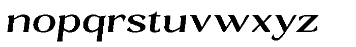 Gafisah Round Medium Expanded Slant Font LOWERCASE