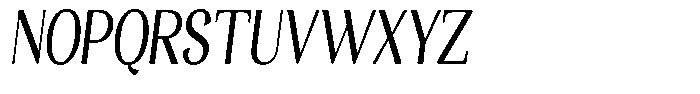 Gafisah Round Medium Extra Condensed Slant Font UPPERCASE