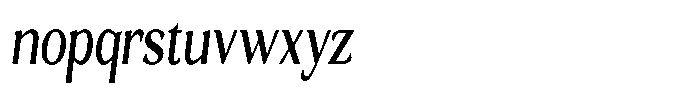Gafisah Round Medium Extra Condensed Slant Font LOWERCASE