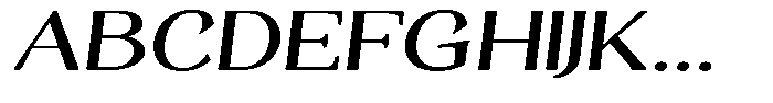 Gafisah Round Medium Extra Expanded Slant Font UPPERCASE