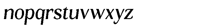 Gafisah Round Medium Semi Condensed Slant Font LOWERCASE