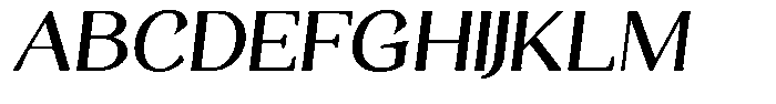 Gafisah Round Medium Semi Expanded Slant Font UPPERCASE