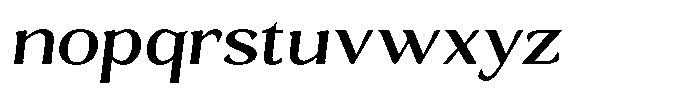 Gafisah Round Medium Semi Expanded Slant Font LOWERCASE